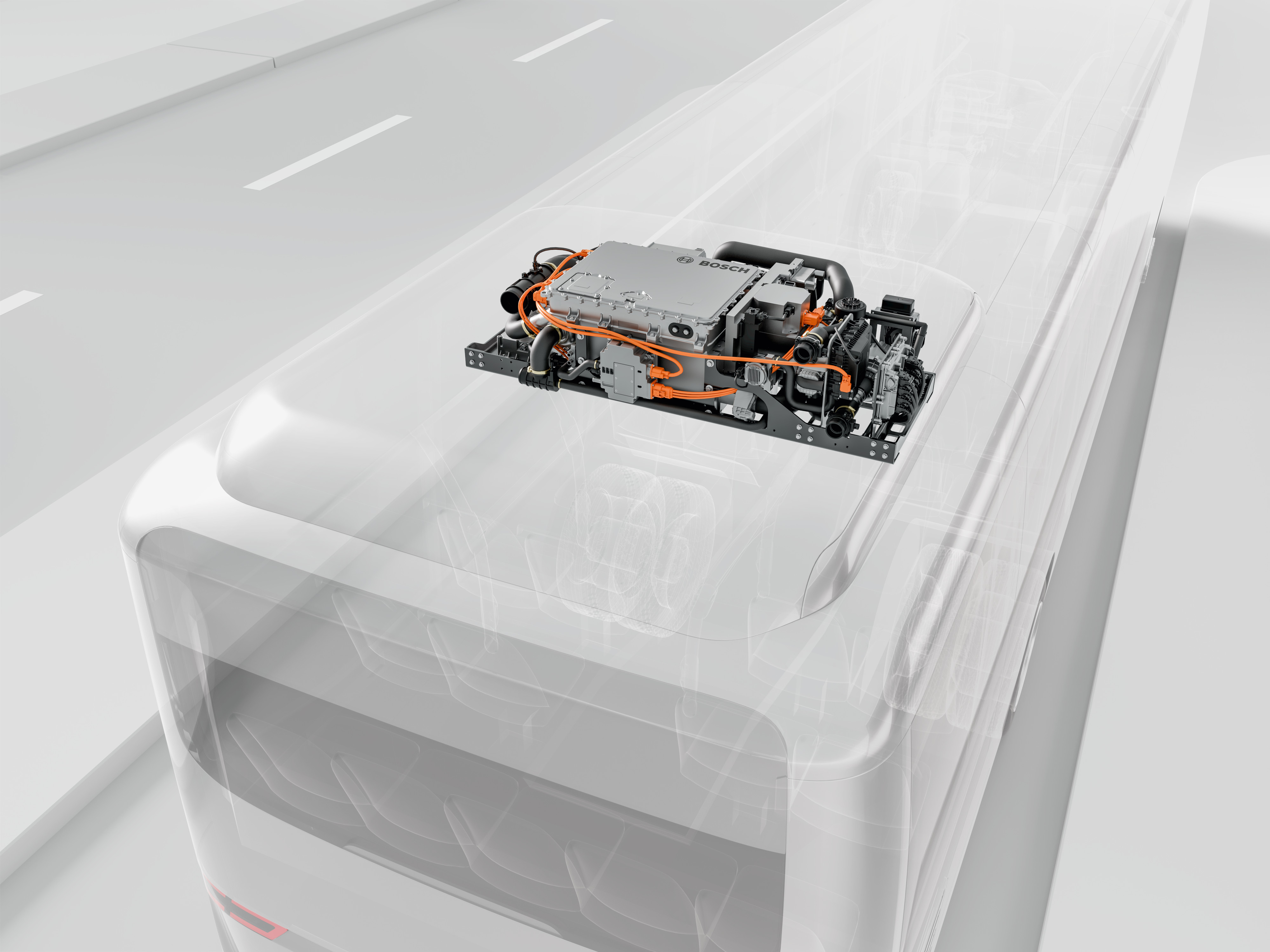 Fuel cell system for city buses