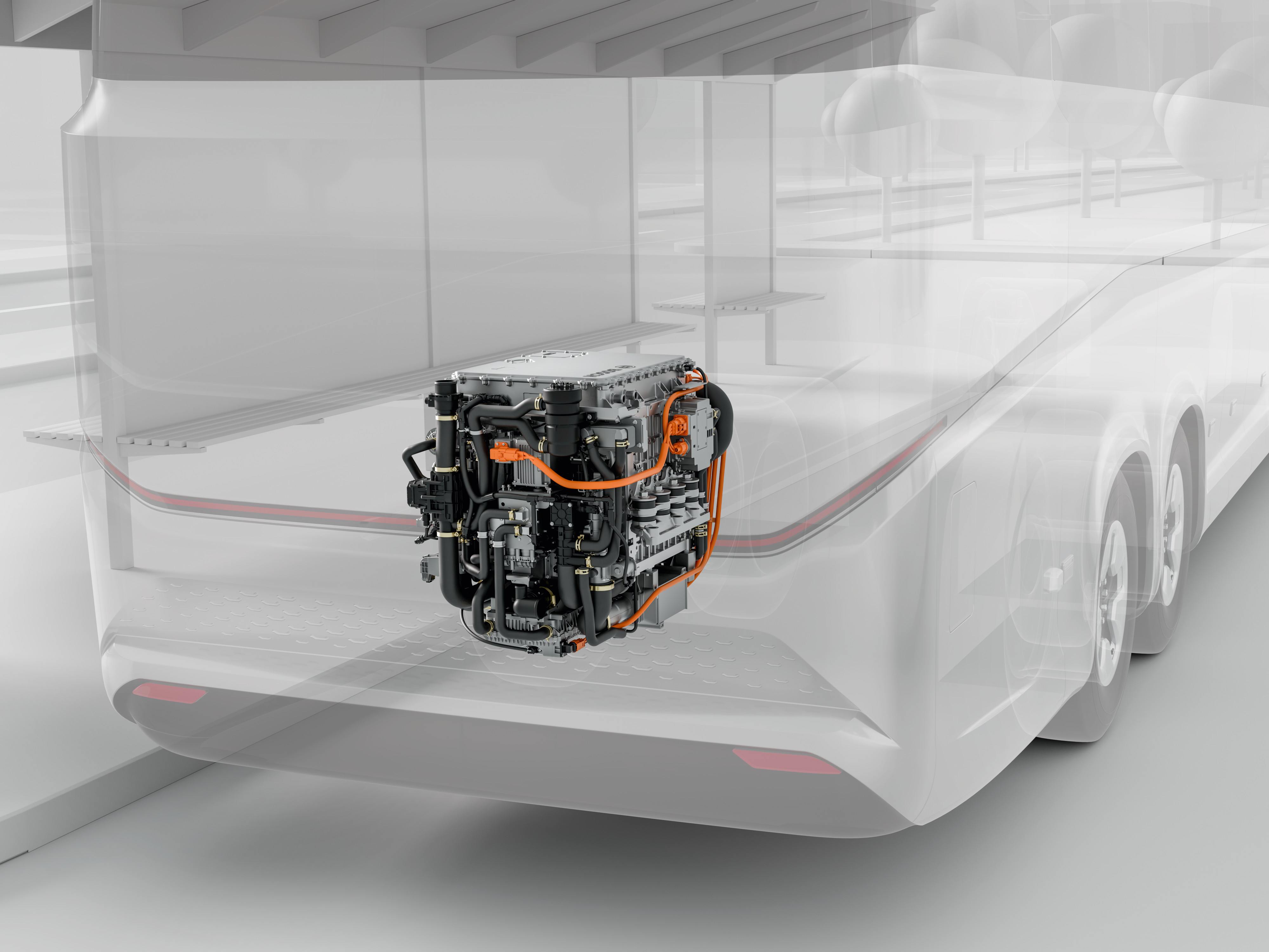 Fuel cell system for intercity buses and coaches
