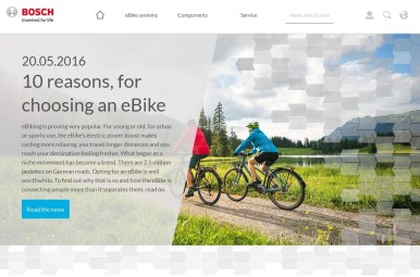 Bosch eBike Systems relaunches website