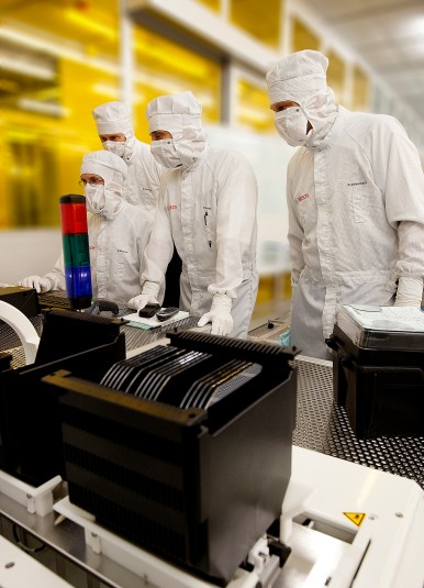 Wafer production in the Bosch semiconductor fab