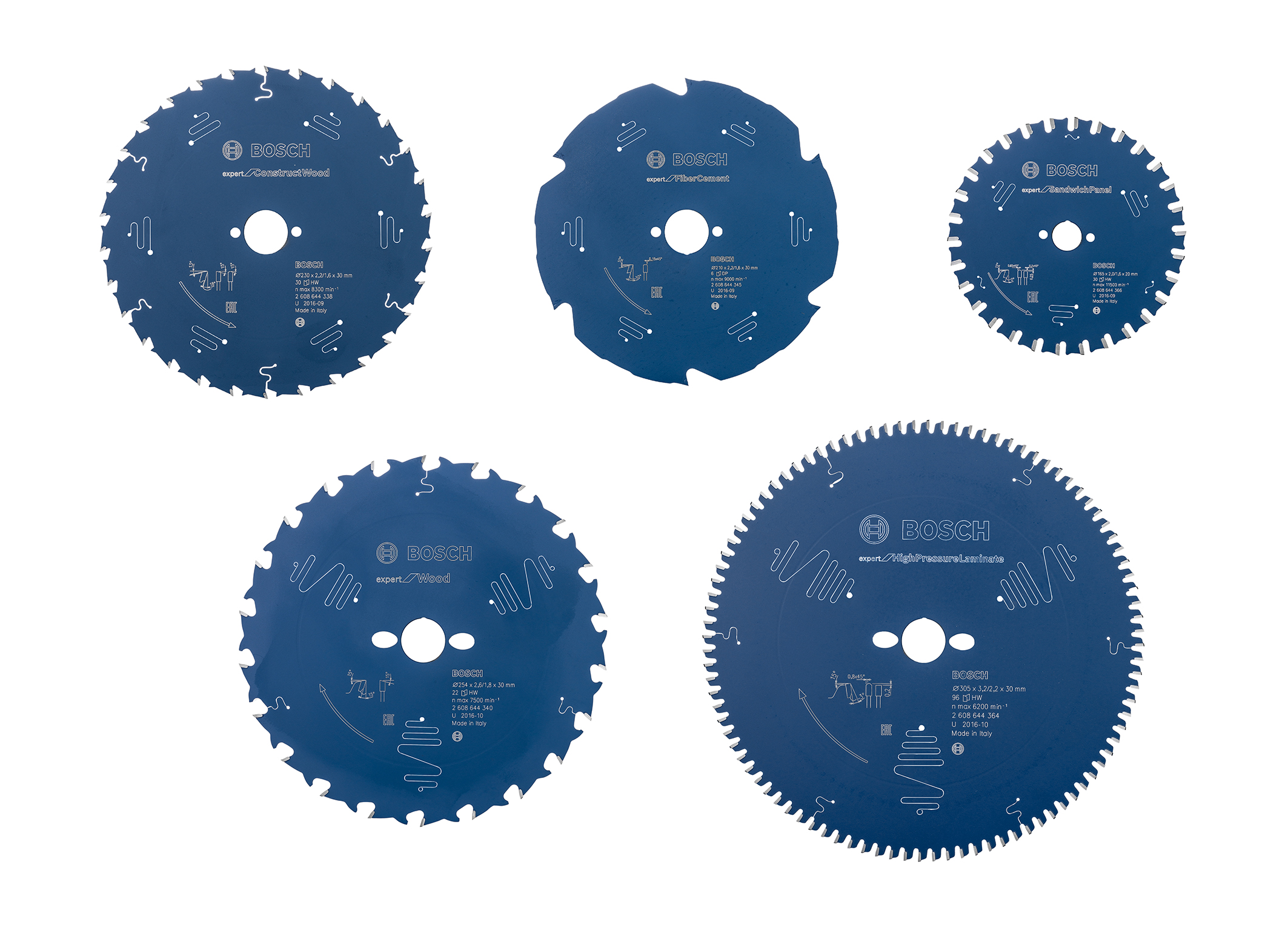 For additional machine applications: Bosch “Expert for” circular saw blades for professionals 