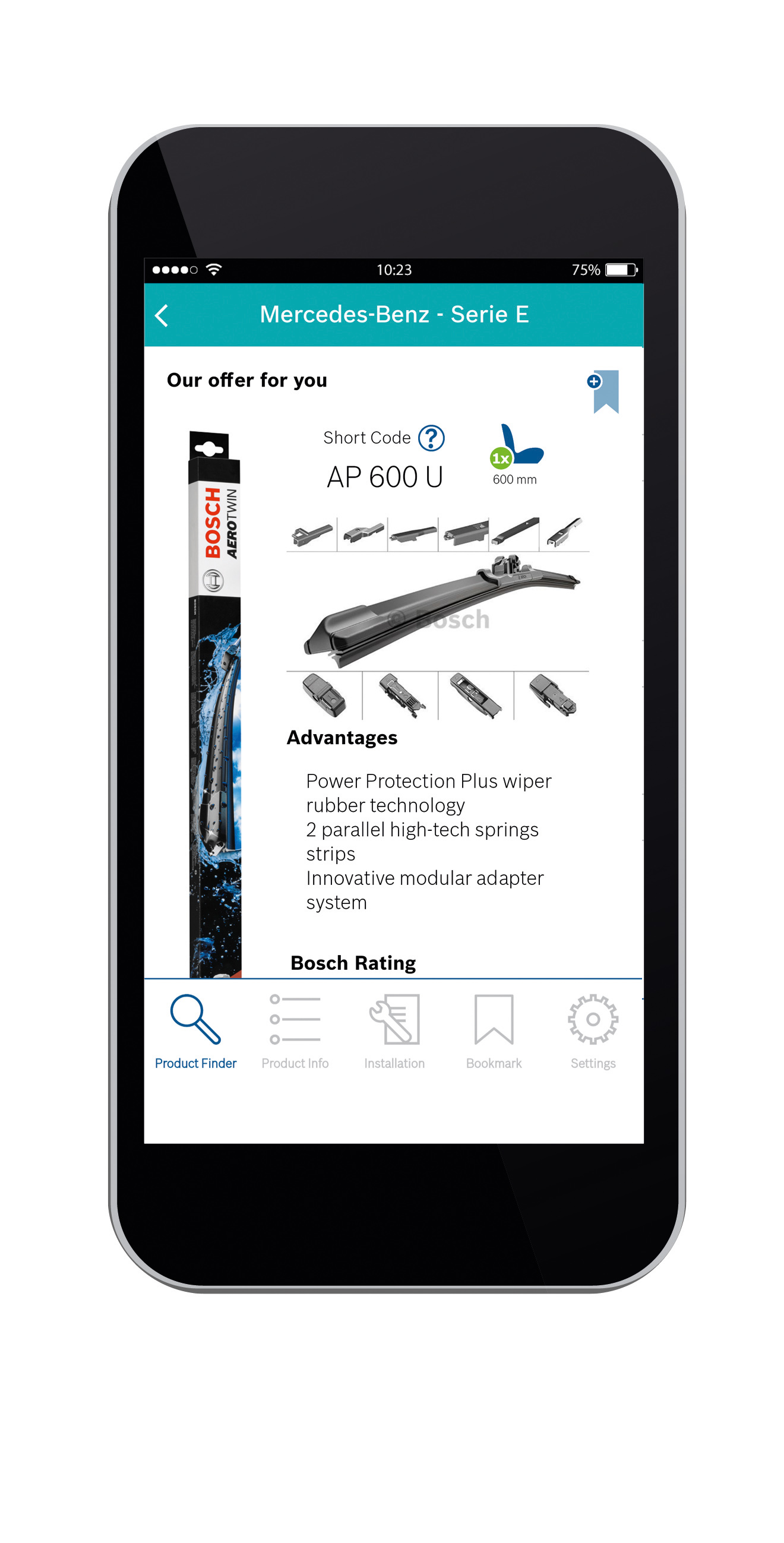 Bosch Scheibenwischer App