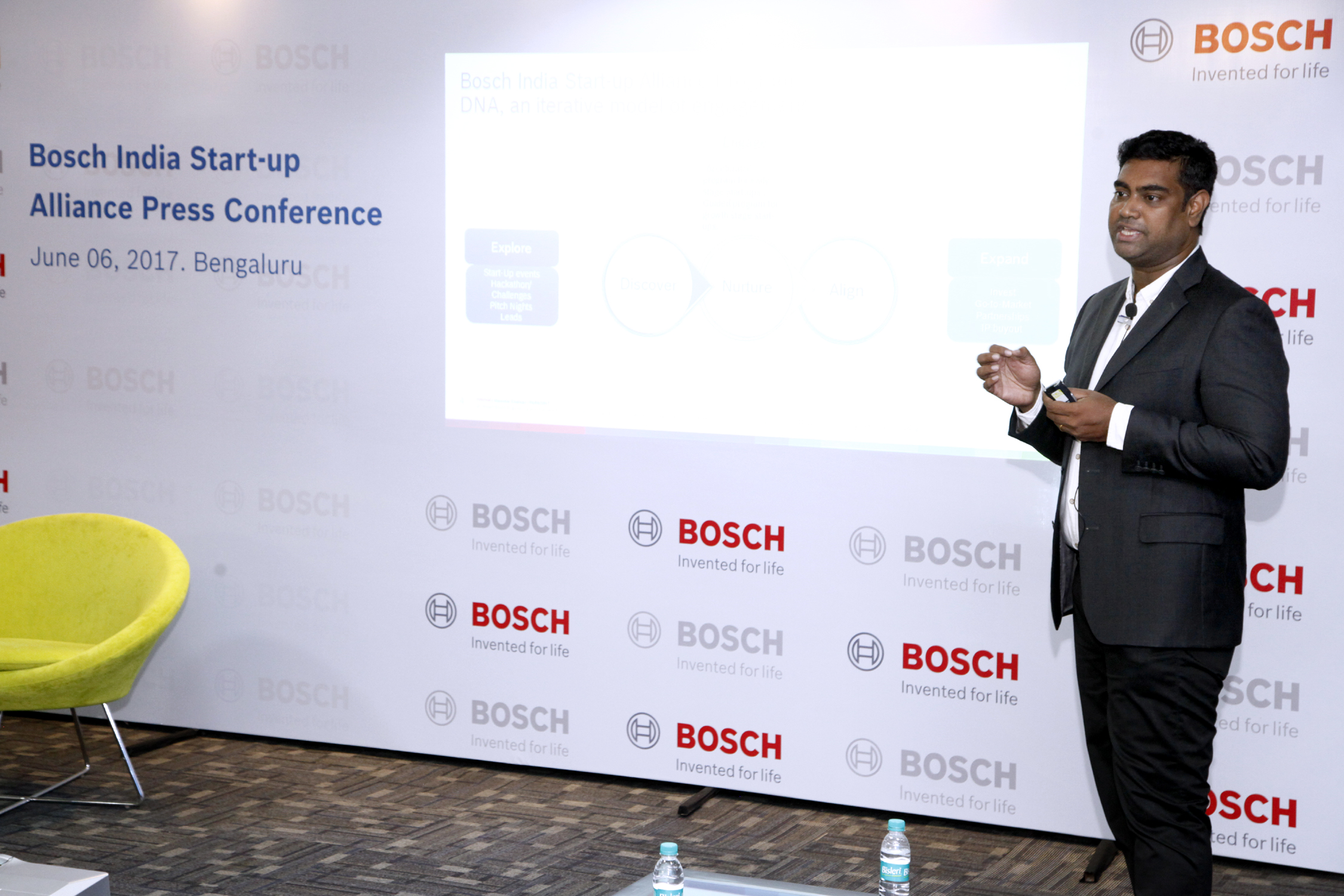 Manohar Esarapu, the head of Bosch India’s D.N.A. corporate venture program