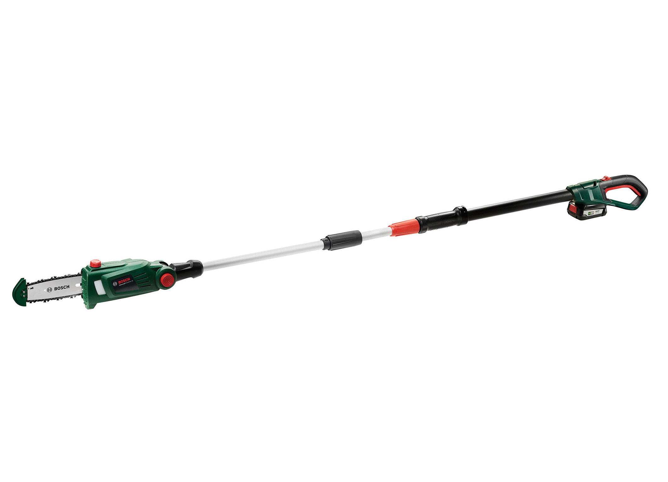 Telescopic tool for effortless work without a ladder: UniversalChainPole 18 pruner from Bosch