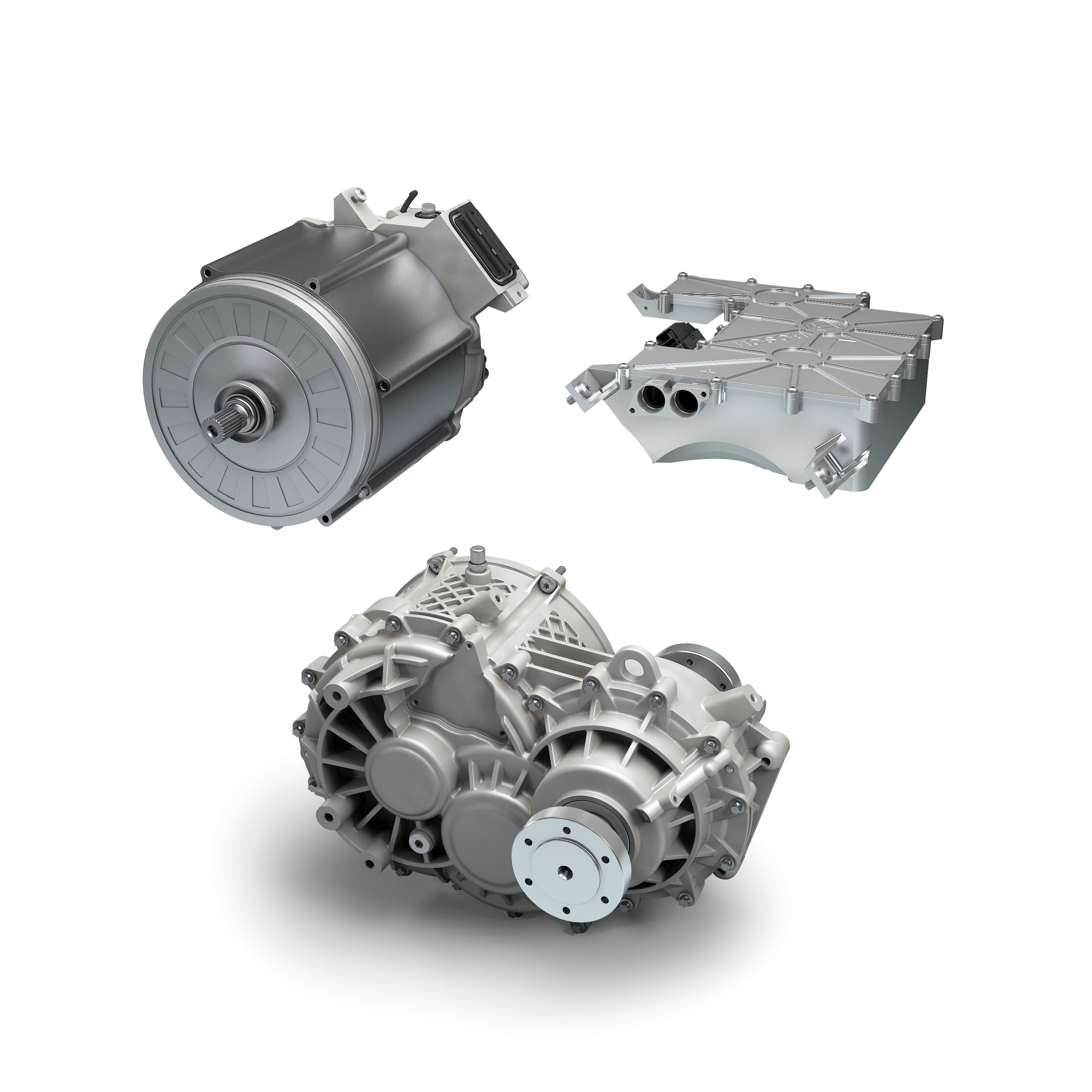 Bosch has combined three powertrain components into one unit.