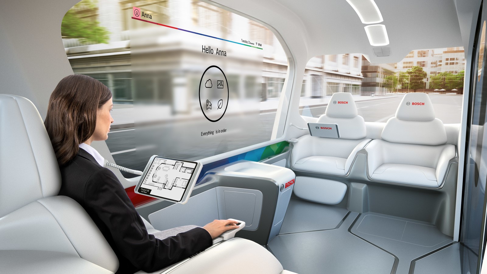World first at CES: Bosch presents the concept shuttle vehicle