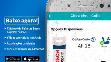 Bosch disponibiliza aplicativo sobre instalação de palhetas 