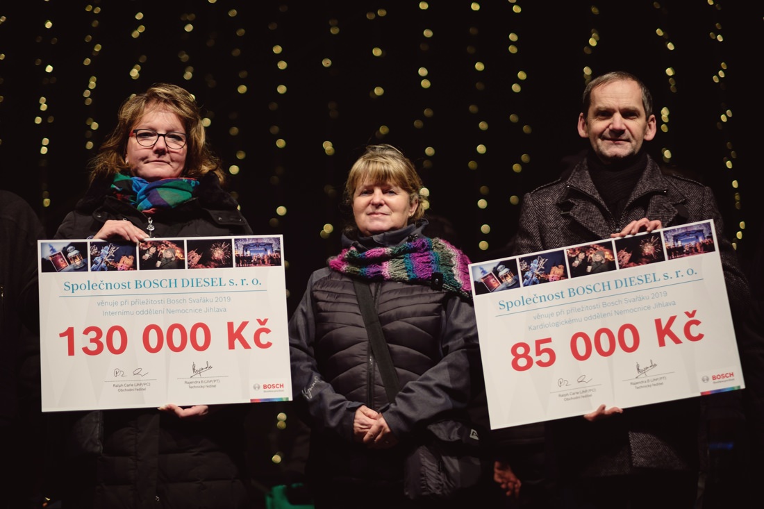 Fotoreportáž z průběhu vánoční a charitativní akce „Bosch Svařák“ ze dne  13. prosince 2019. Akci pořádala firma BOSCH DIESEL s.r.o. Jihlava.