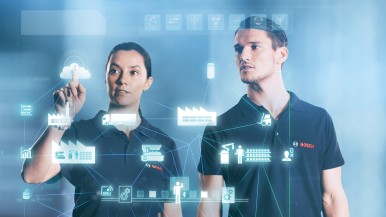 Vizuální zobrazení průmyslového klíče Bosch Connected