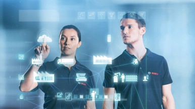 Vizuální zobrazení průmyslového klíče Bosch Connected