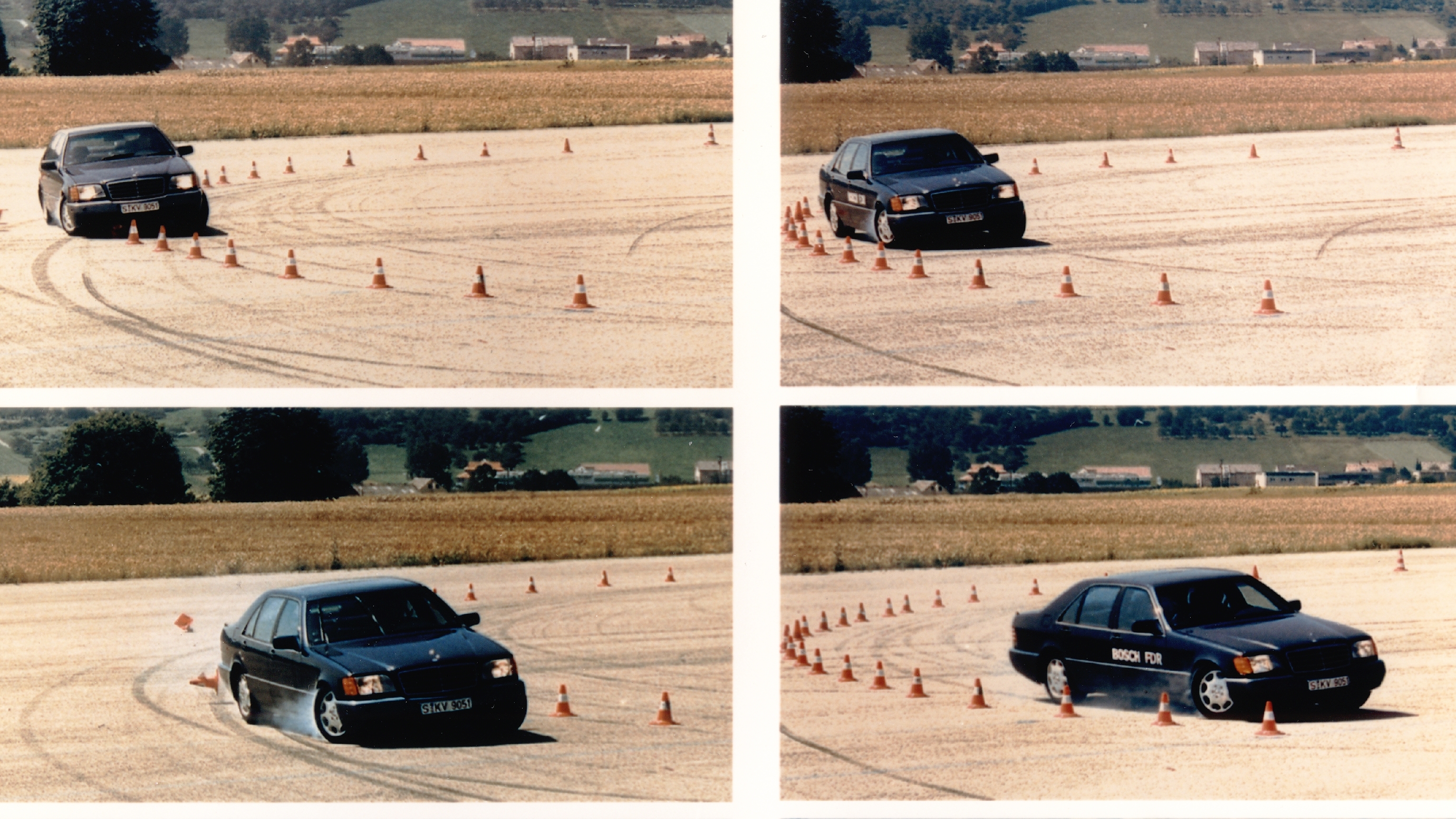 Testování ESP® na zkušební trati Schwieberdingen v roce 1995
