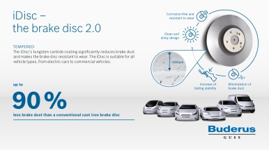 Il nuovo freno a disco iDisc di Bosch contribuisce a ridurre le emissioni di par ...