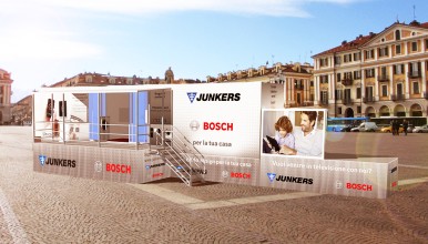 Bosch Termotecnica cambia look con stile - Il truck di Bosch arriva a Roma