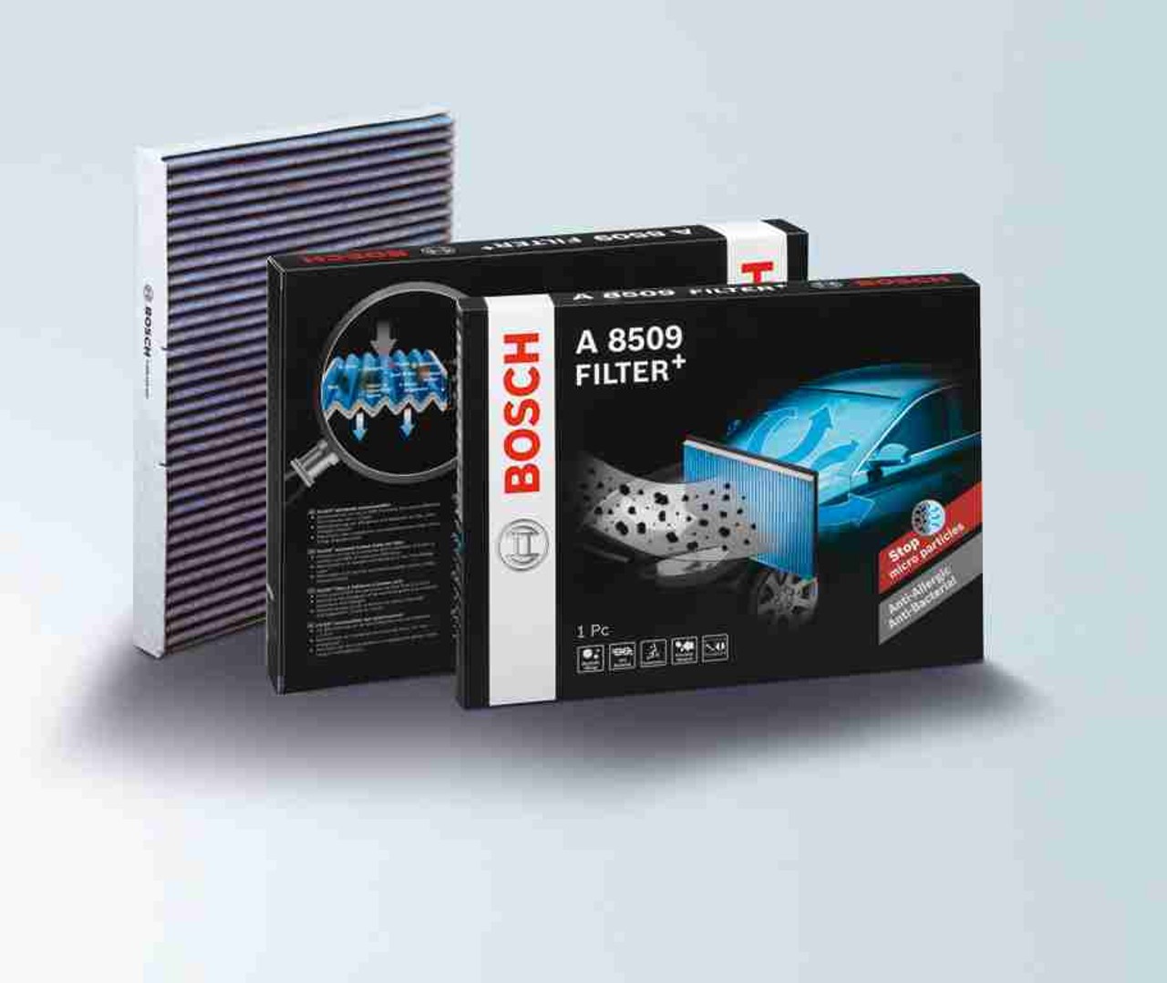 Bosch A8522 Filtro Abitacolo FILTER+ Antibatterico E Antiodore, Per Auto