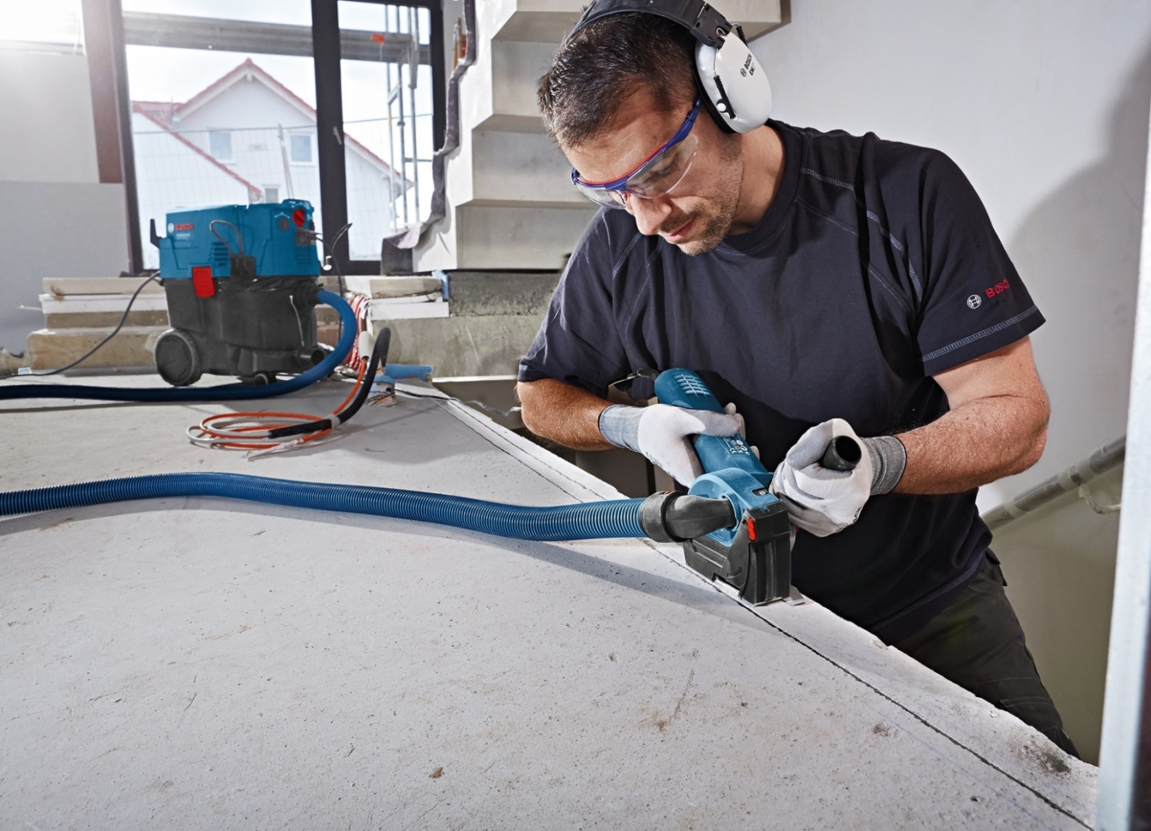 Cuffia Di Aspirazione Bosch Professional GDE 125 EA-S - Per Smerigliatrici Angolari 125 Mm Con Protezione A Vite