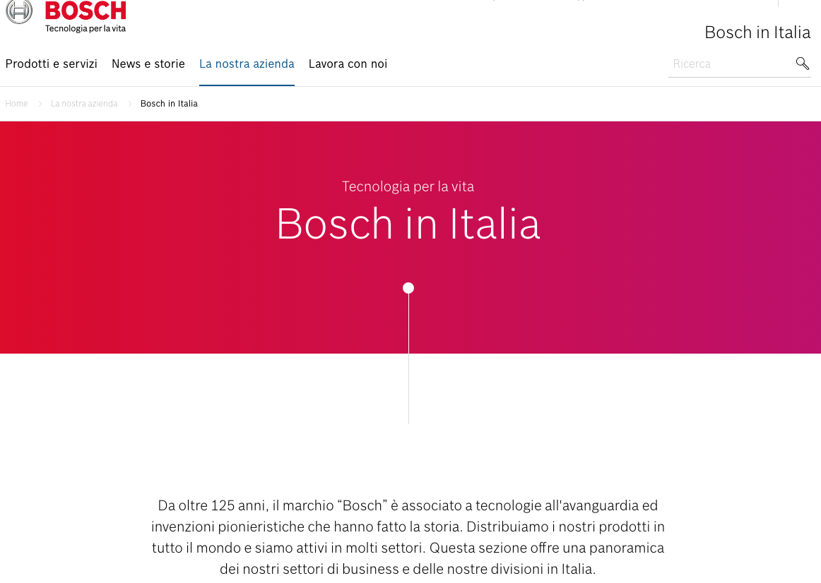 Bosch Italia rinnova i suoi canali di comunicazione