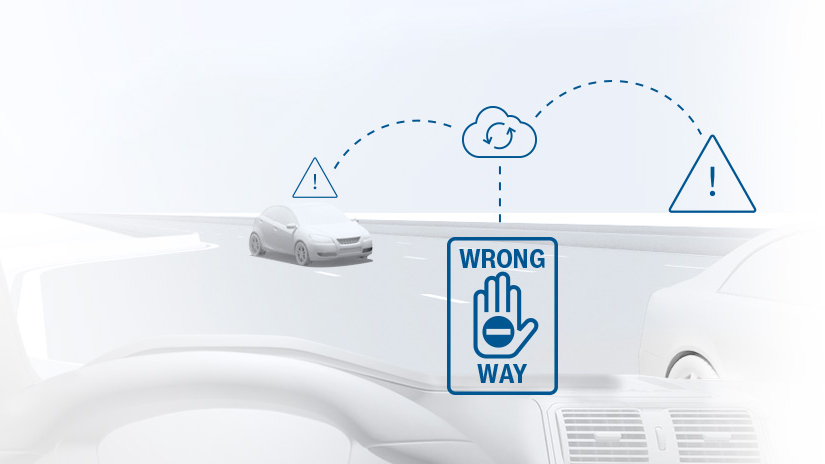 Il wrong-way driver warning di Bosch a bordo dei veicoli ŠKODA