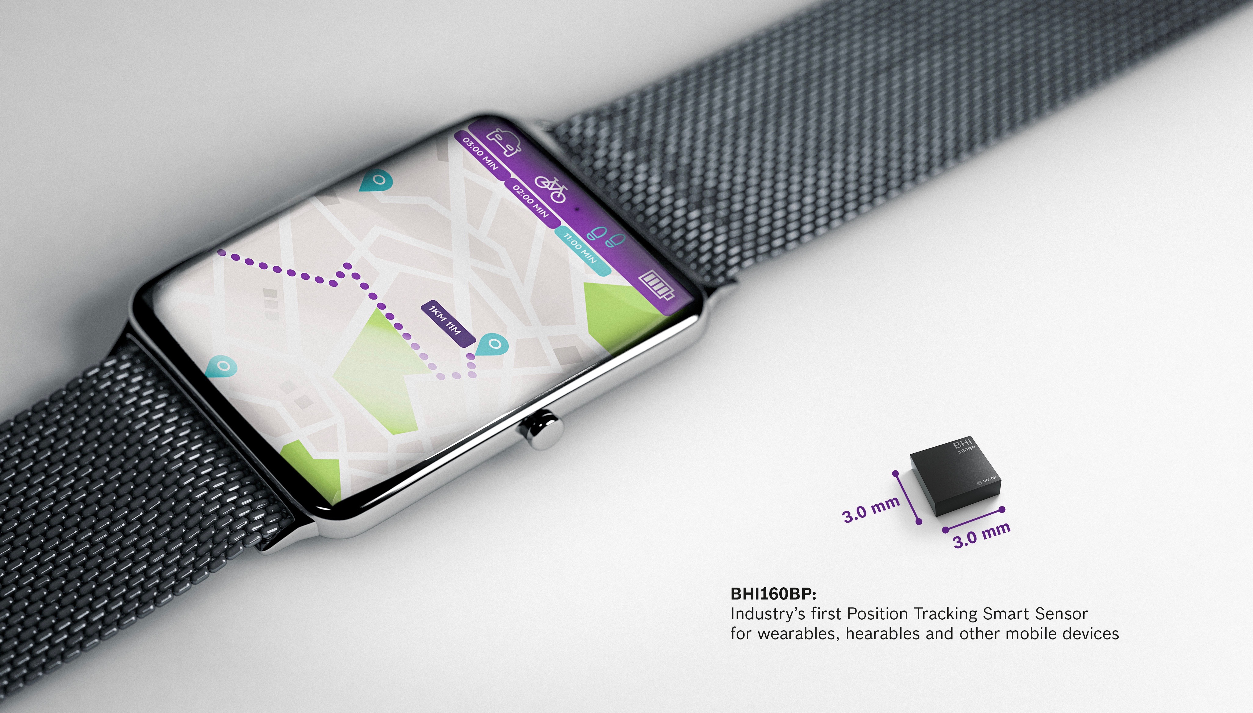 Bosch annuncia BHI160BP, il primo sensore smart di posizionamento per wearable