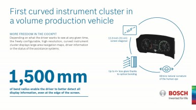 Bosch realizza il primo quadro strumenti curvilineo al mondo