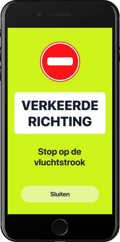 De verkeersapp Flitsmeister waarschuwt gebruikers voor spookrijders