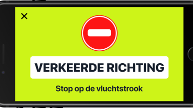 De verkeersapp Flitsmeister waarschuwt gebruikers voor spookrijders