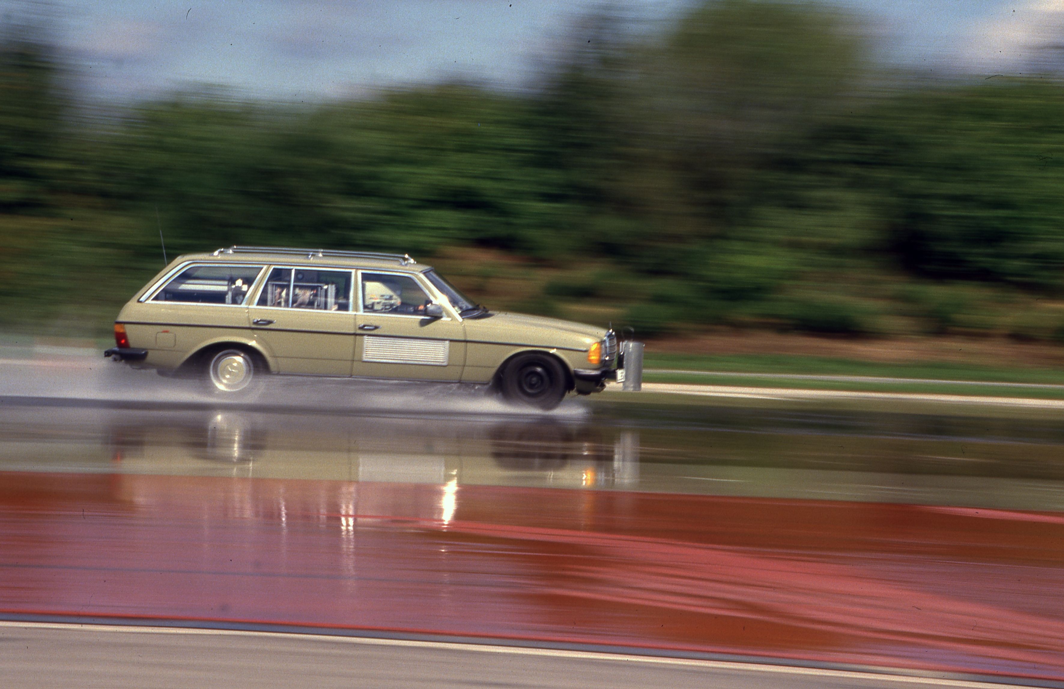 Testing ESP®  on the Schwieberdingen test route in 1984