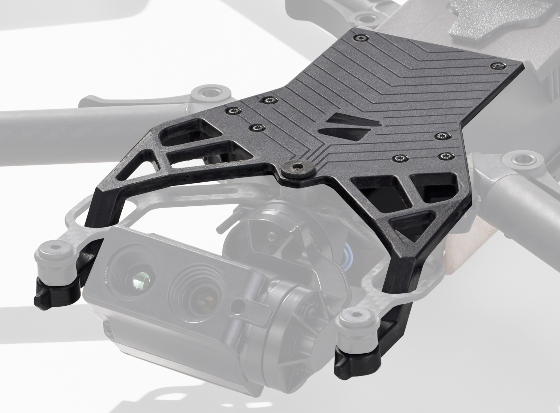 Arris Multimaterial Drone Bracket for Radio Frequency transparency and Mechanical Performance