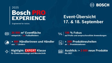 Die Bosch PRO EXPERIENCE 2025 in der Übersicht: Das Event am 17. & 18. September ...