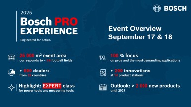 The Bosch PRO EXPERIENCE at a glance: The event on September 17 & 18 is fully fo ...