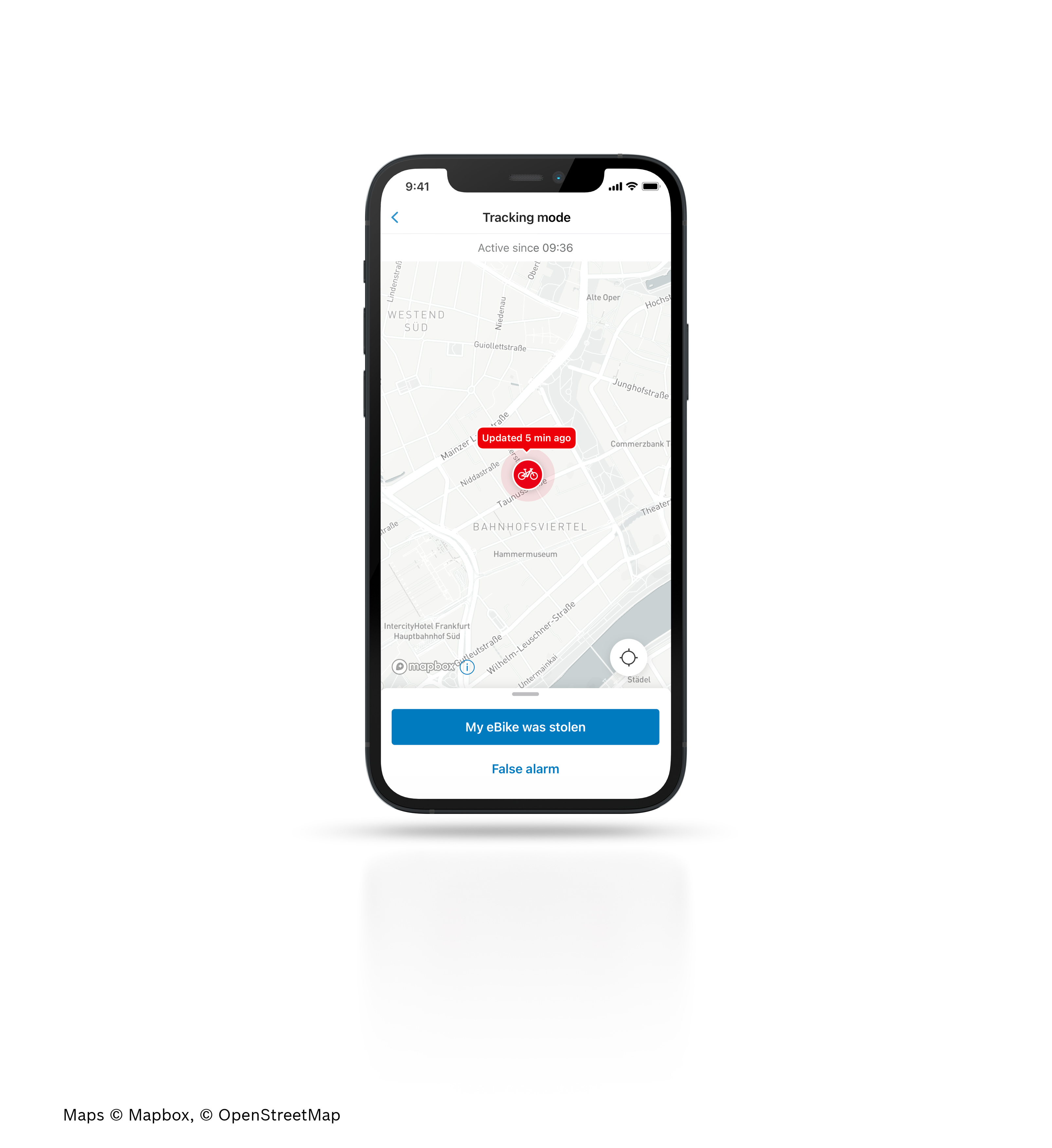 When a GPS connection is established, users can see the location and security status of their eBike in the eBike Flow app at any time.