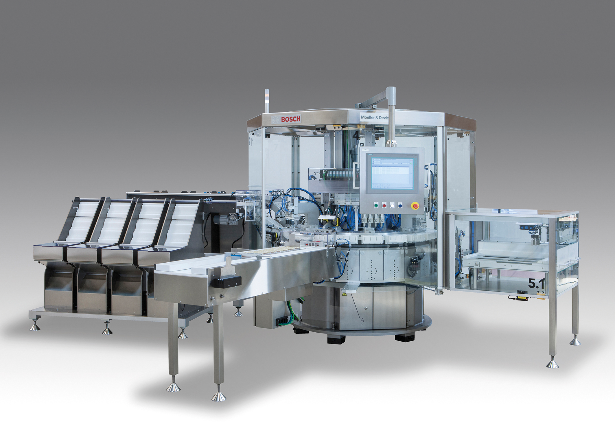 Fully automated assembly of up to 70 insulin pens per minute Bosch