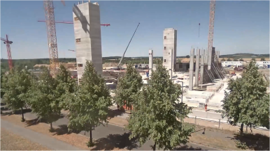 TV-Footage Bau des Bosch Halbleiterwerks in Dresden