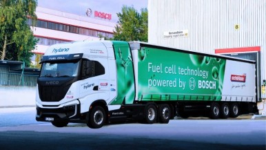 Pierwsza ciężarówka z napędem wodorowym Bosch wspiera logistykę firmy