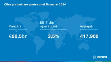 Anul financiar 2024: Bosch a fost afectată de evoluția pieței