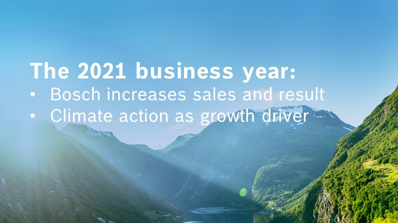 The 2021 business year: Bosch increases sales and result – company exceeds forecasts