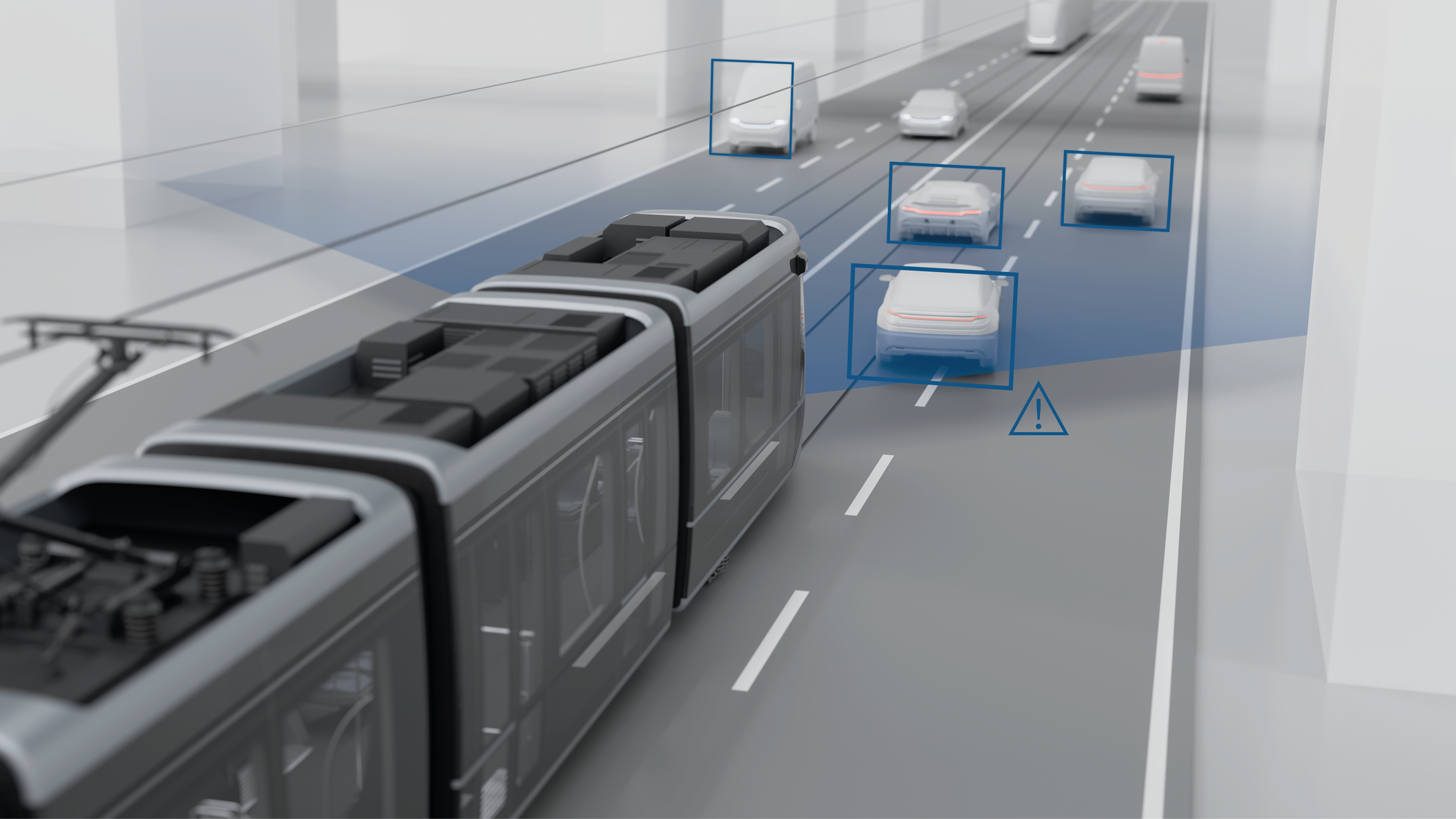 Tram forward collision warning