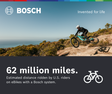 U.S. Riders cover an estimated 62 million miles on eBikes with a Bosch System