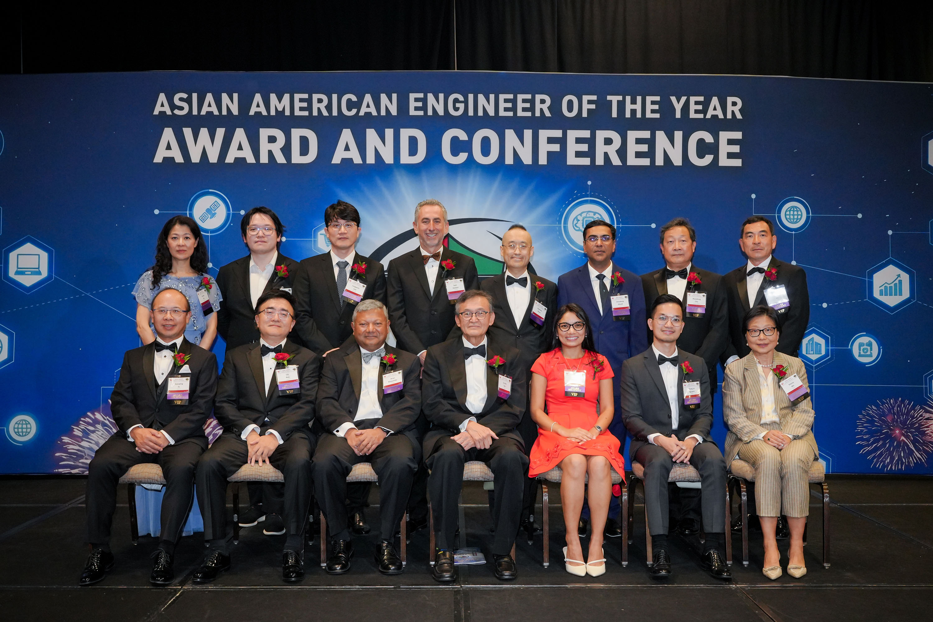 2026 AAEOY awardees, including Bosch Research AI Fellow and AAEOY awardee Liu Ren (front, second from the left).