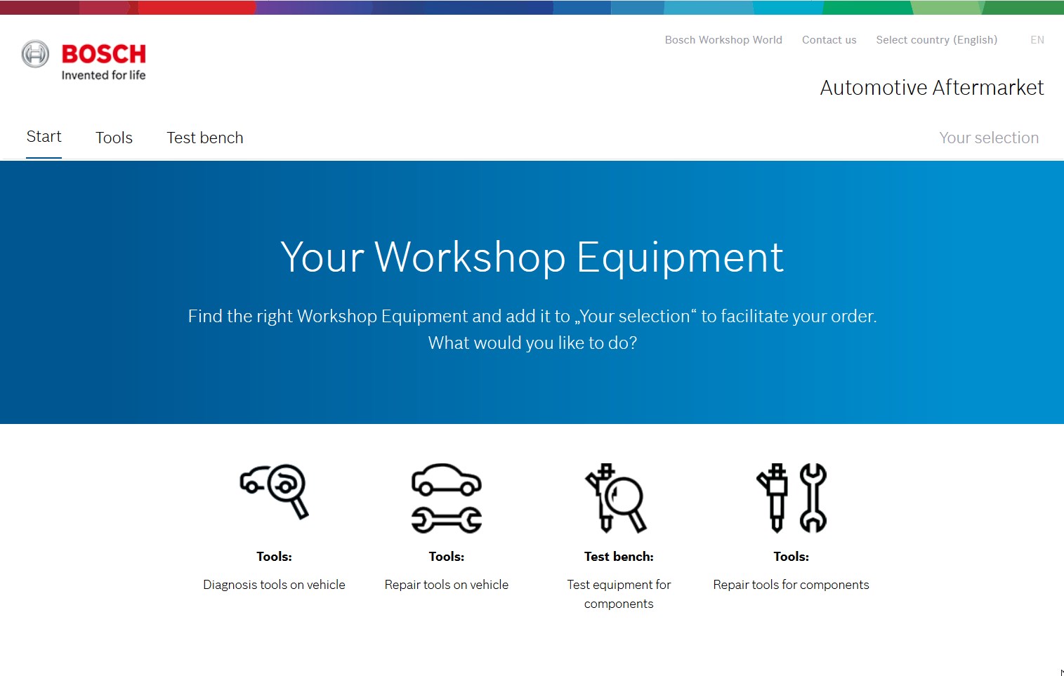 New Bosch Online Catalog For Diesel Test Benches Repair Tools And